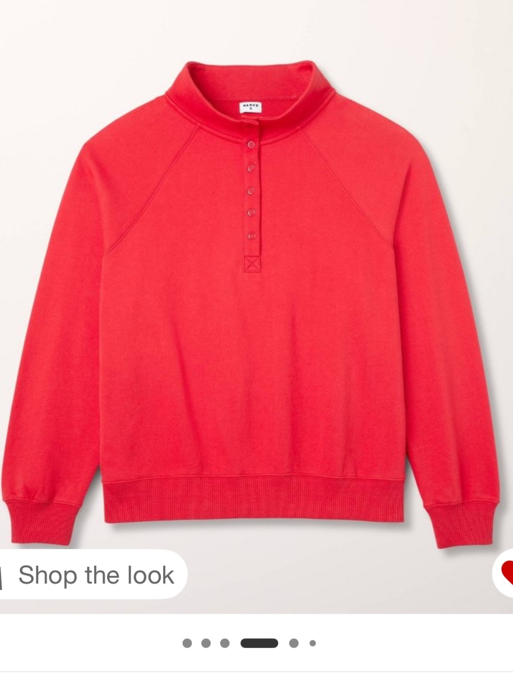NWT Women's Snap Mockneck Popover Sweatshirt Parke x Target Red Size L/XL
w BAG!